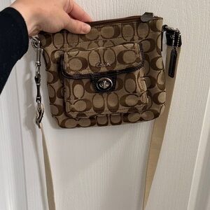 Coach Tan Signature Crossbody Bag